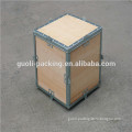 No-nail plywood packing boxes with steel frame